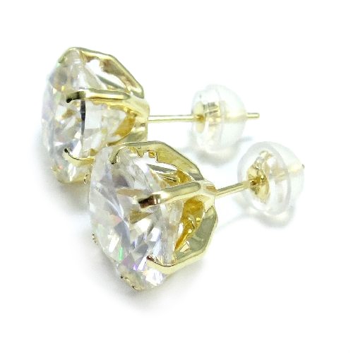 楽天市場】K18 モアサナイト 10mm VVS 3EX Dカラー 計6.7cts