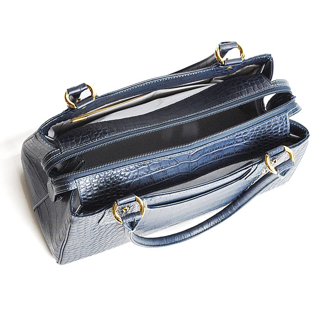 楽天市場】雑誌掲載 濱野 バッグ クロコ型押し きれいめ ハンドバッグ