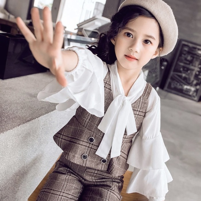 楽天市場】□チェックビスチェスーツ セットアップ3点セット110cm