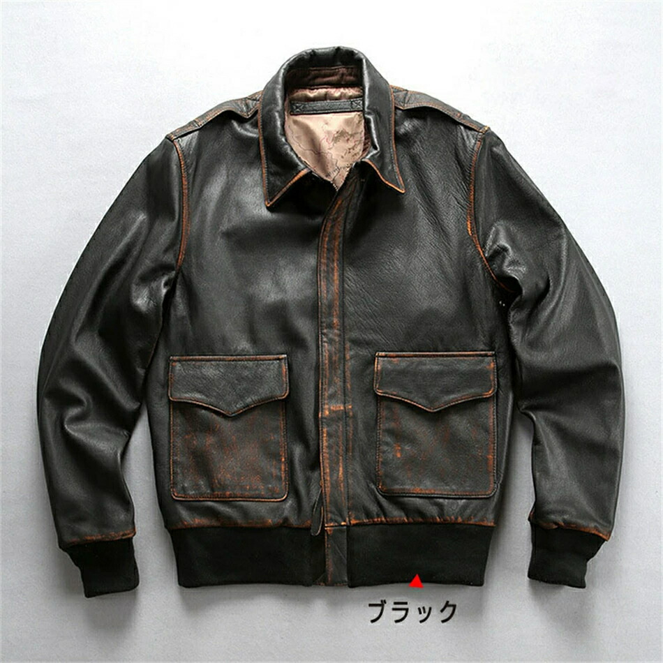 楽天市場】本革ジャケット メンズ レザーフライトジャケット トップ
