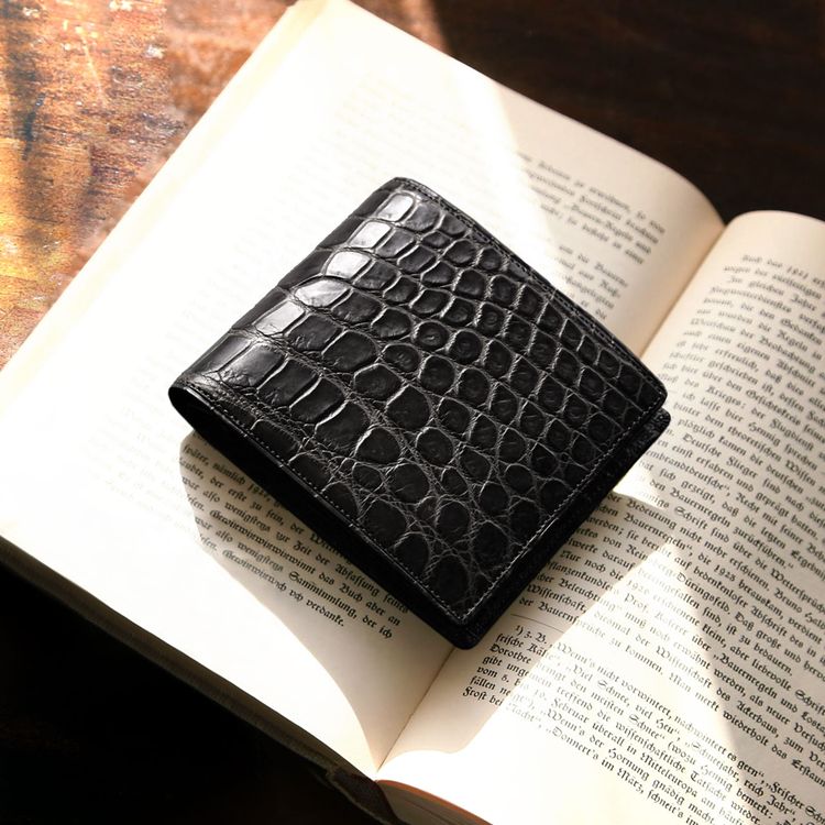 楽天市場】【10%offクーポン】折り財布 クロコダイル 日本製 二つ折り