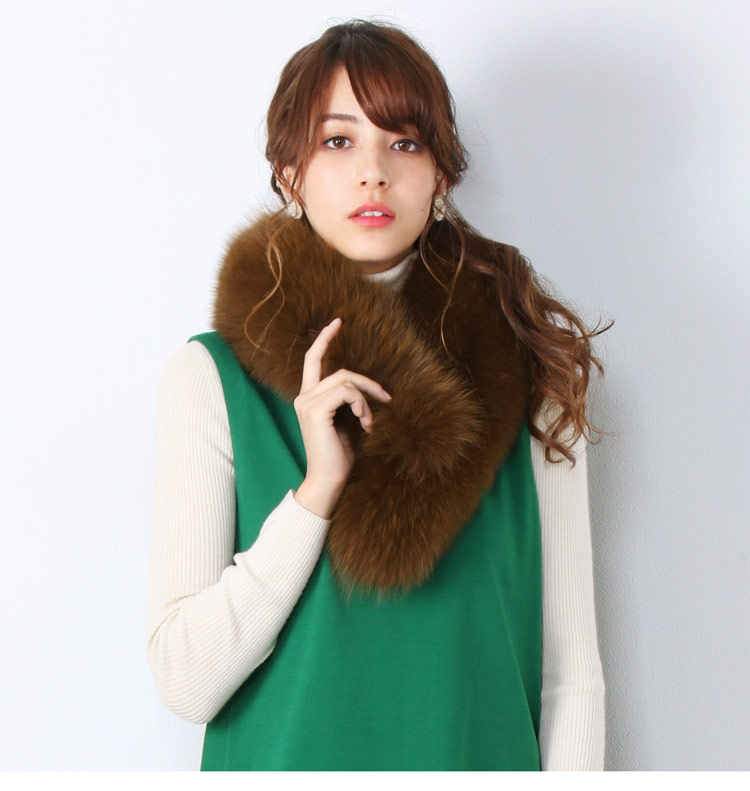 楽天市場】【期間限定価格】フォックス ファー マフラー レディース