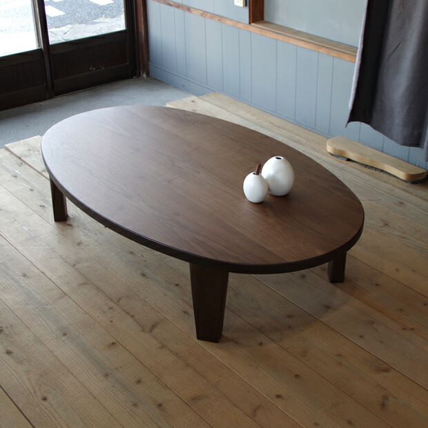 楽天市場】STAR LIGHT座卓 楕円形 折れ脚 テーブル 150×90 ナラ