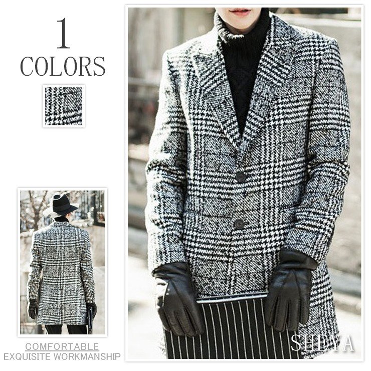 楽天市場】ツイード ジャケット メンズ チェスターコート アウター