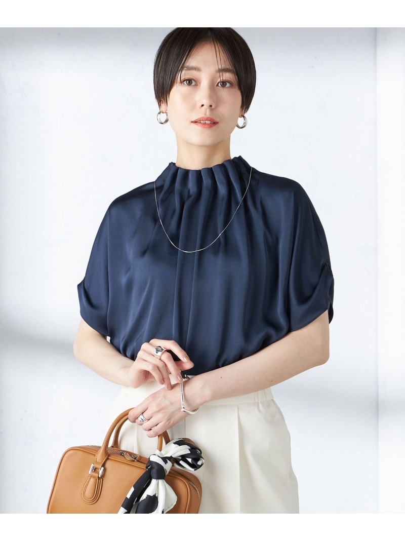 楽天市場】【SALE／30%OFF】＜手洗い可能＞ネック ギャザー ソリッド