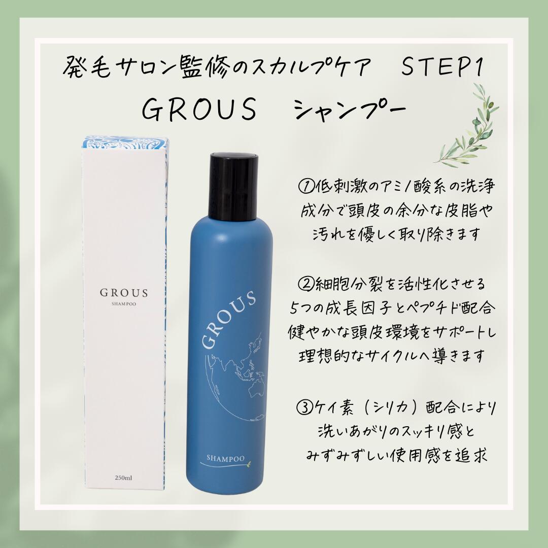 楽天市場】アミノ酸系シャンプー GROUS スカルプシャンプー 250ML