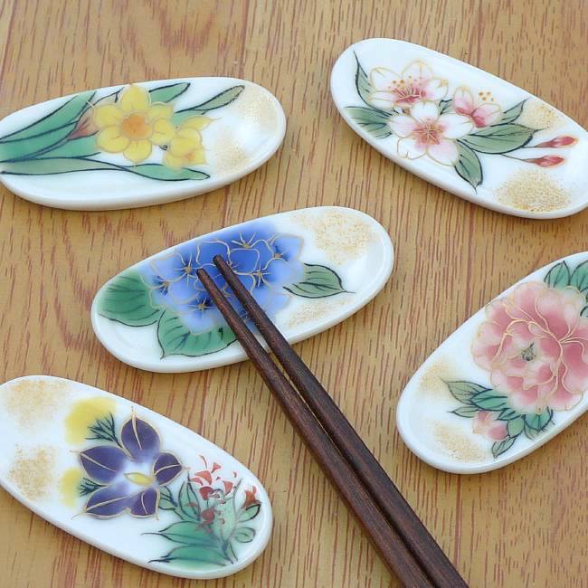 楽天市場】京焼 清水焼 花うつろい箸置きセット 陶あん : 京焼清水焼
