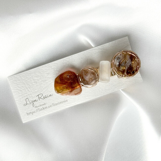 楽天市場】ヘアクリップ ヘアアクセサリー LizmResin レジン