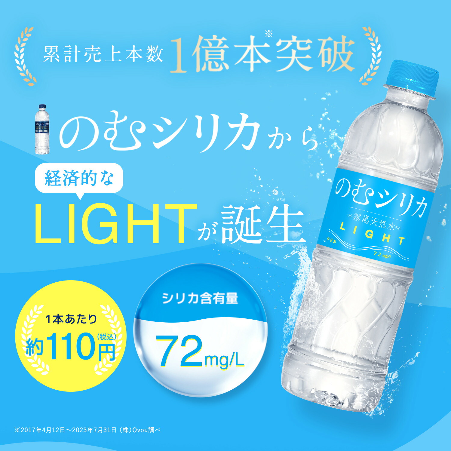 なんと！1本¥180 のむシリカ 霧島天然水 コンビニに買いに行かなくて
