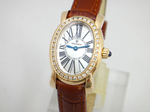楽天市場】WALTHAM レディーウォルサム K18/革 ベゼルD LW34