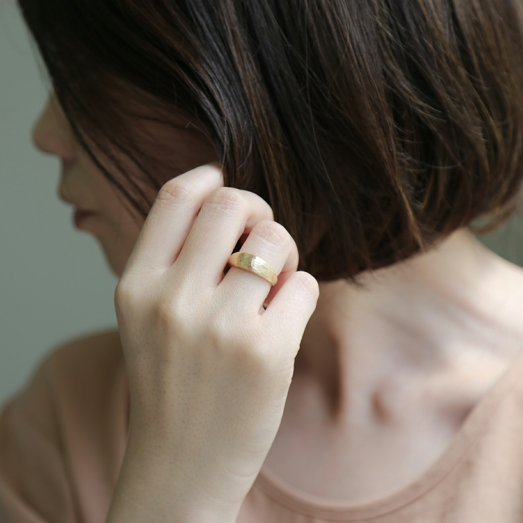 楽天市場】【Valentino Ring】 K10/K18/Pt900 ヘアライン 地金 リング