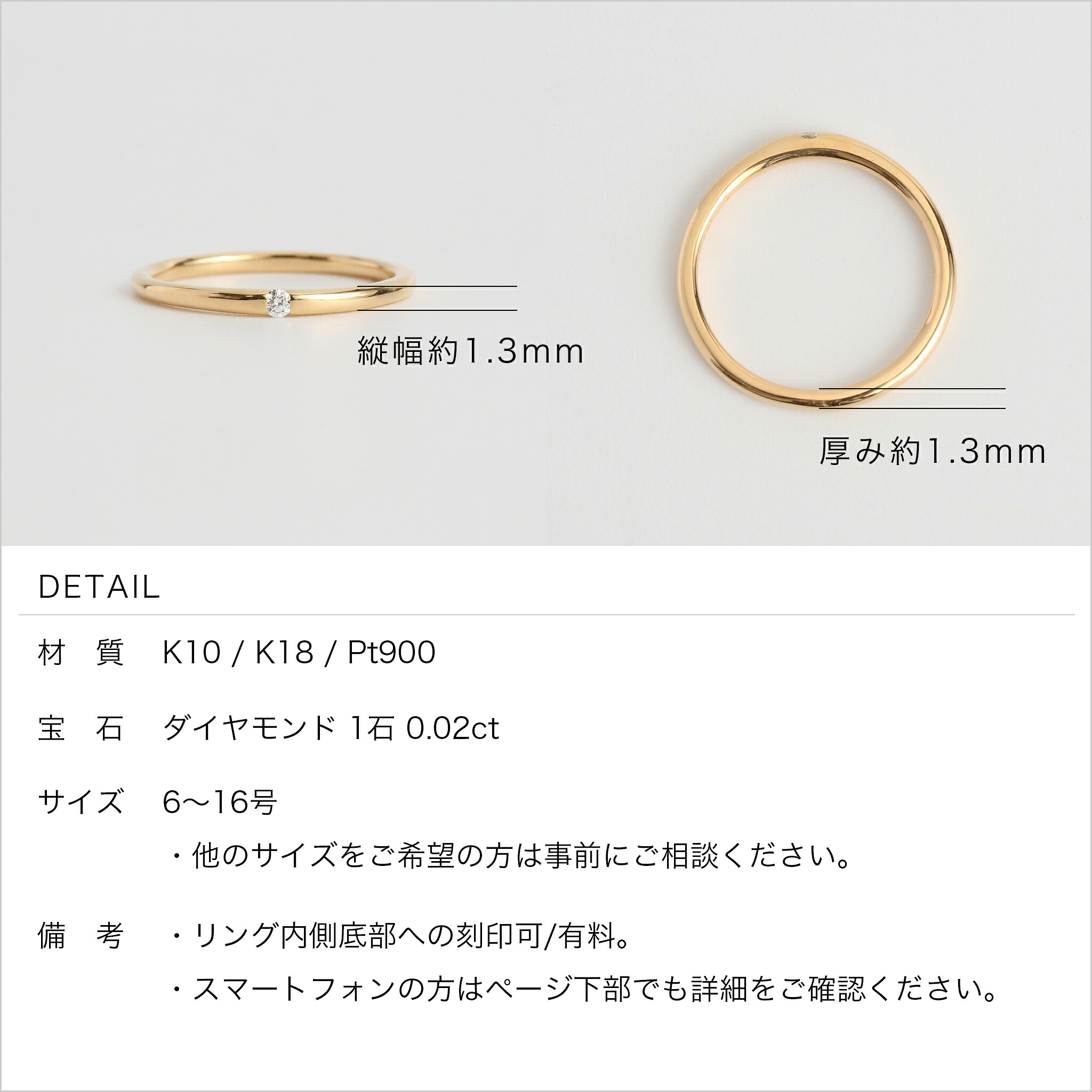 楽天市場】【One Diamond Ring】 K10/K18/Pt900 一粒 ダイヤモンド