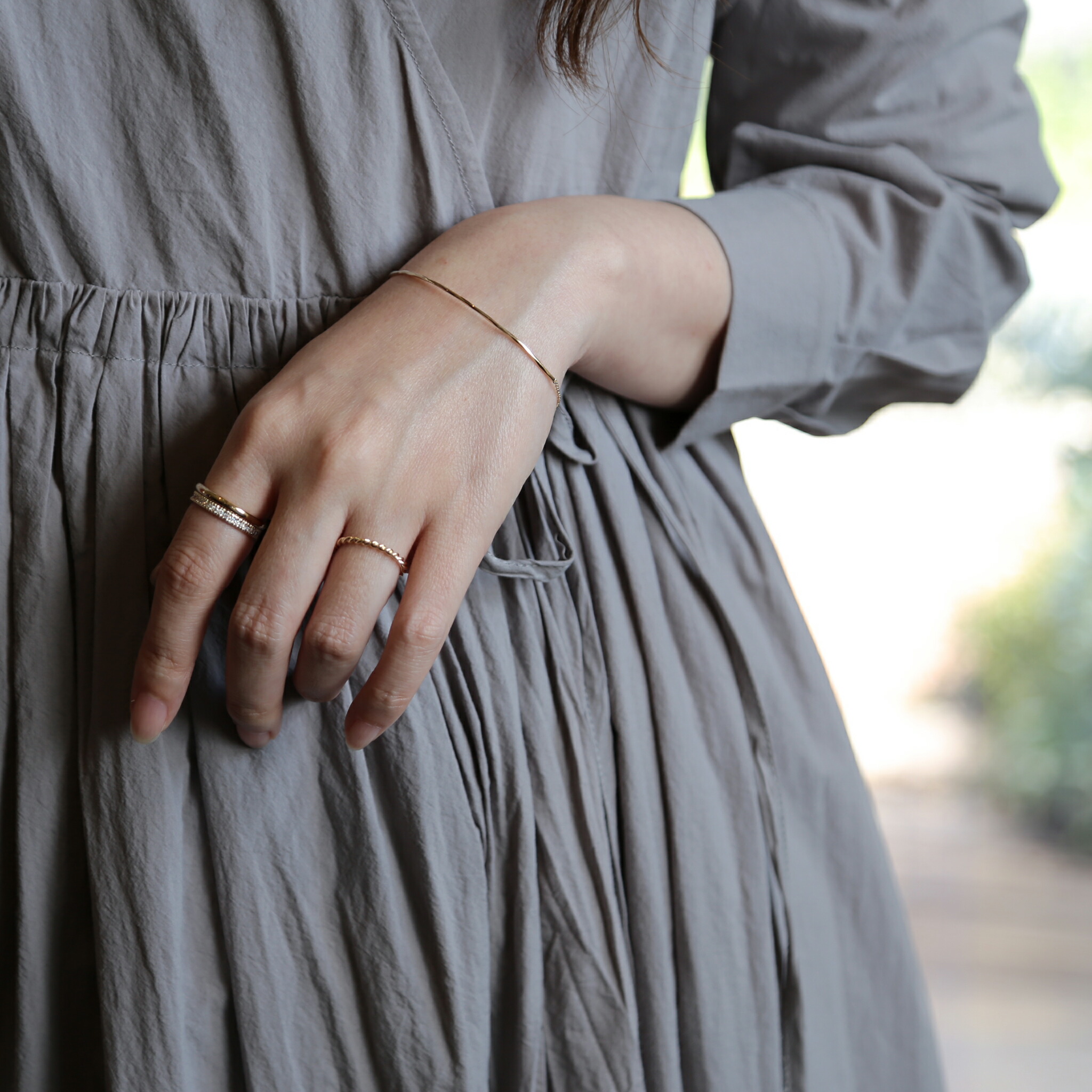 楽天市場】【Amelie Ring】 K10/K18/Pt900 一周 ツイスト 地金 リング