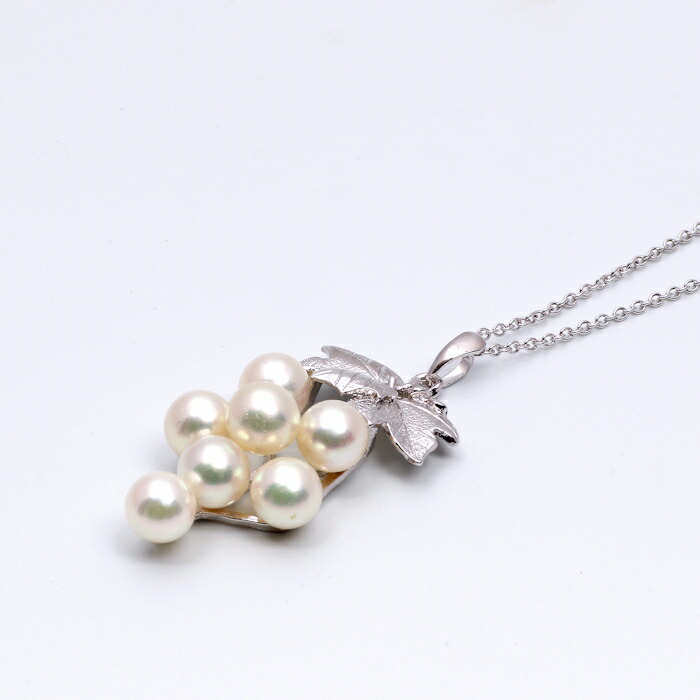 楽天市場】あこや 真珠 ぶどう ペンダント パール 7mm ホワイト系