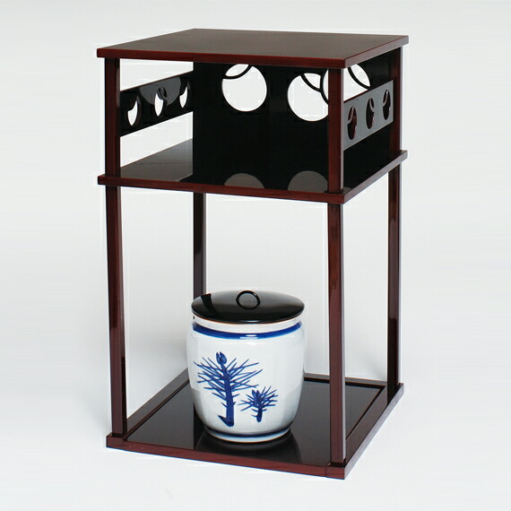 未使用超美品 惺斎好 桐木地 糸巻透二重棚 表千家 茶道具 通販販売