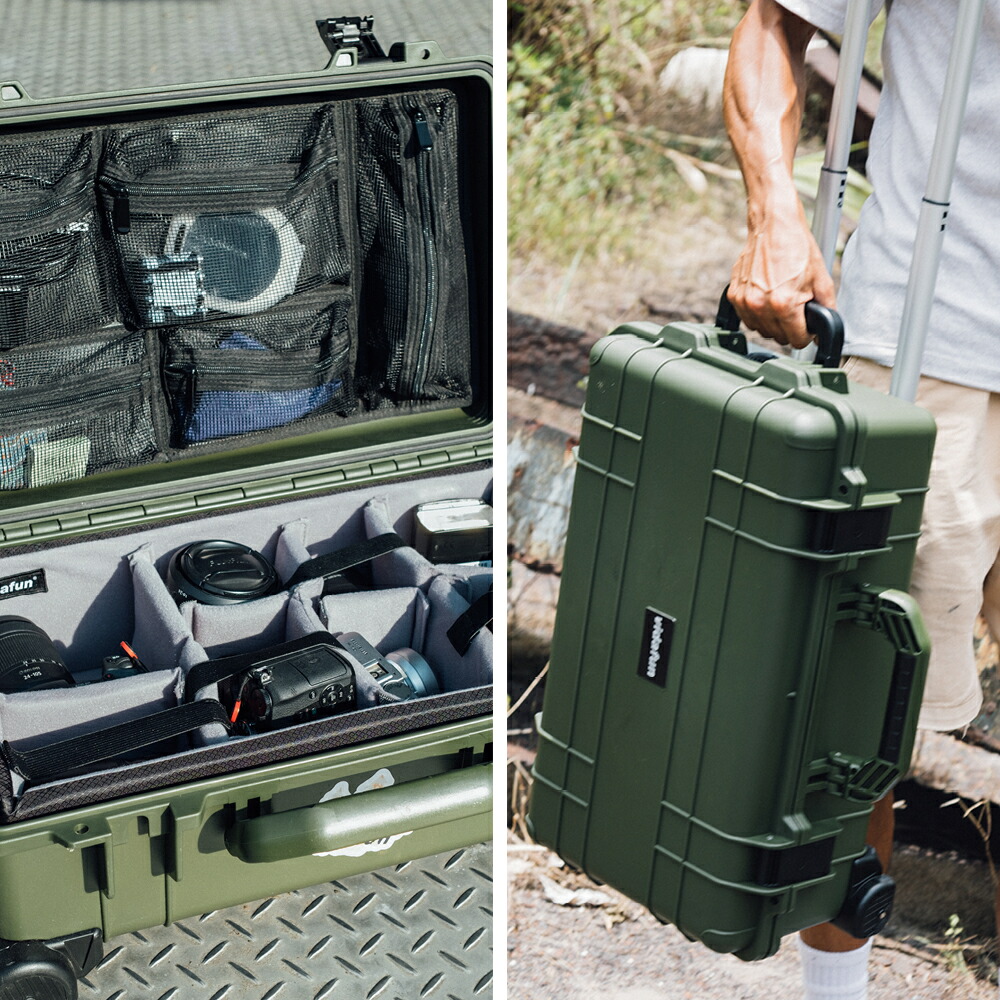 楽天市場】防水気密耐衝撃ハンドル付きキャリーボックス 4色 カメラ