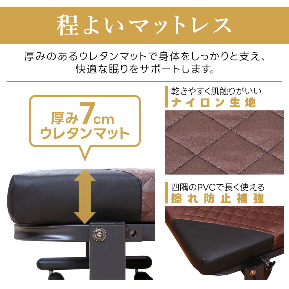 楽天市場】折りたたみベッド シングル 14段階リクライニング