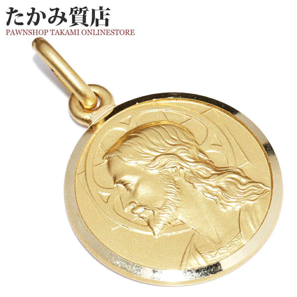 楽天市場】ウノアエレ ペンダントトップ K18YG キリスト コイン風
