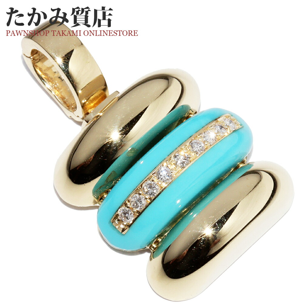 楽天市場】トレベール ペンダントトップ チャーム K18YG ターコイズ