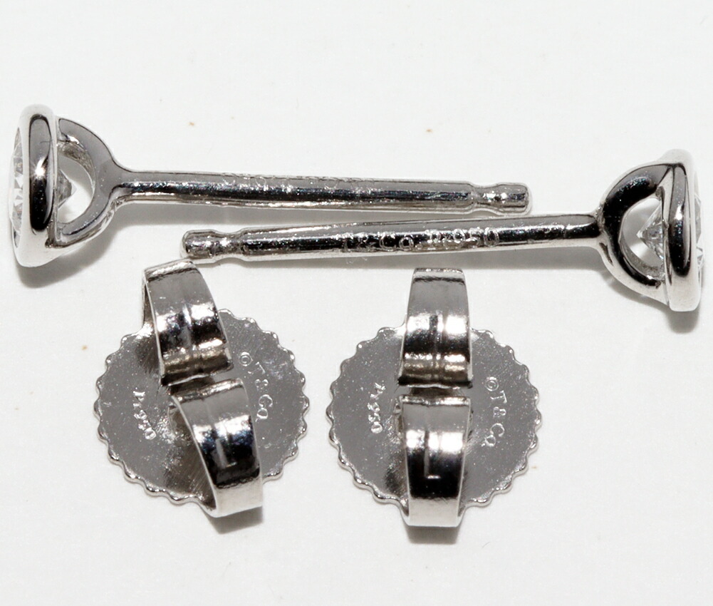 楽天市場】ティファニー ピアス Pt950 ダイヤ2P(0.16ct) エルサ