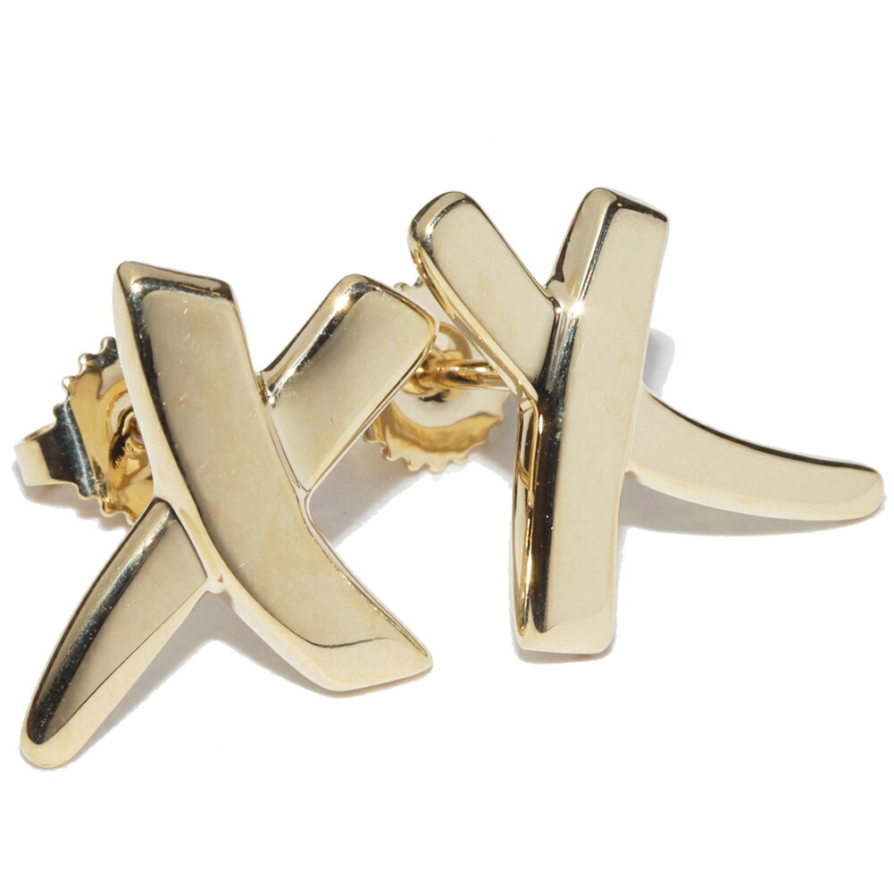 楽天市場】ティファニー ピアス K18YG パロマピカソ キス Xピアス