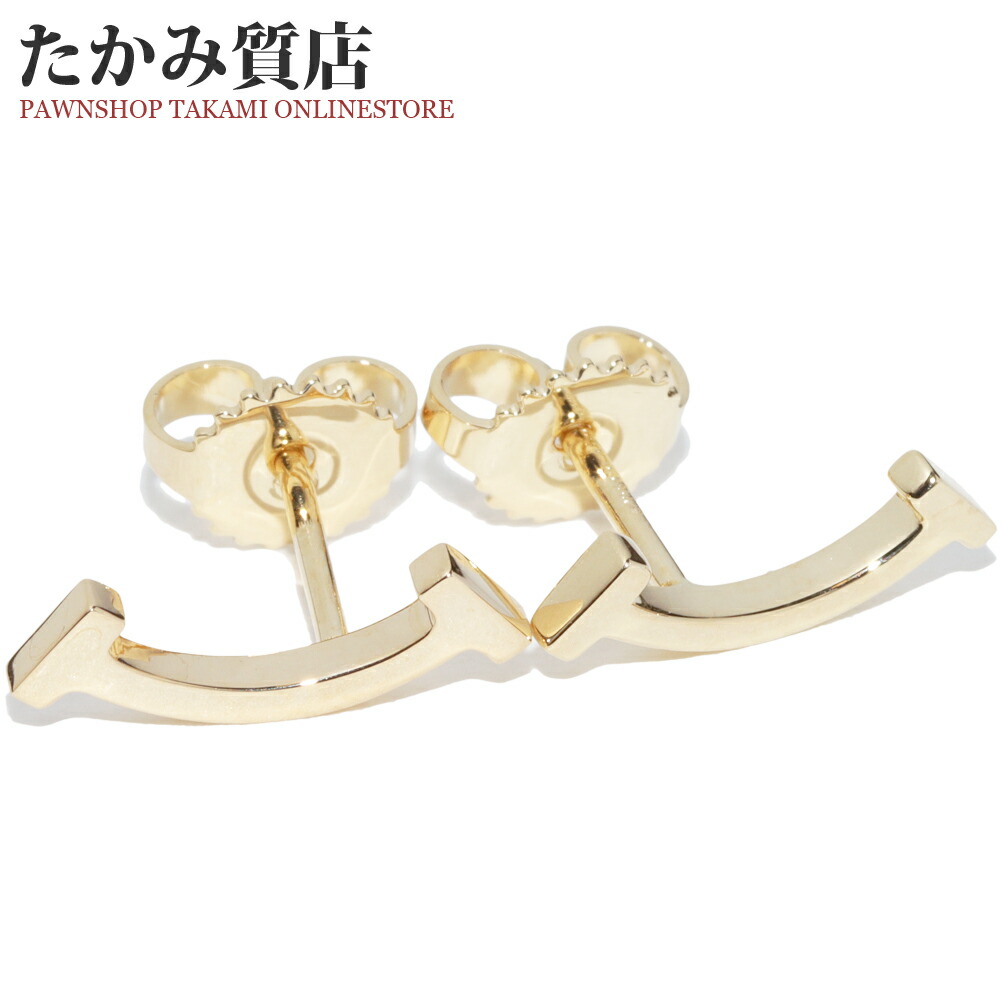 楽天市場】ティファニー ピアス K18YG Tスマイル ピアス : たかみ質店