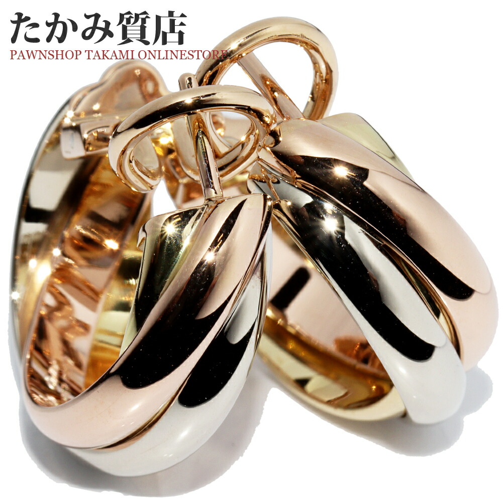 楽天市場】カルティエ ピアス K18YG K18WG K18PG トリニティピアス