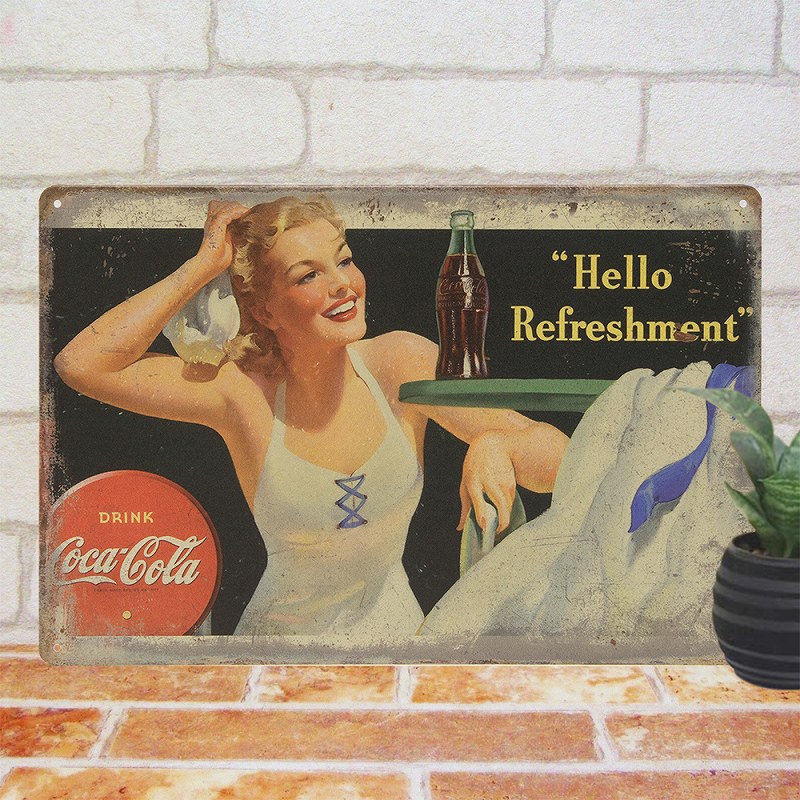 楽天市場】コカコーラ グッズ ブリキ看板 k コカ・コーラ プール 海