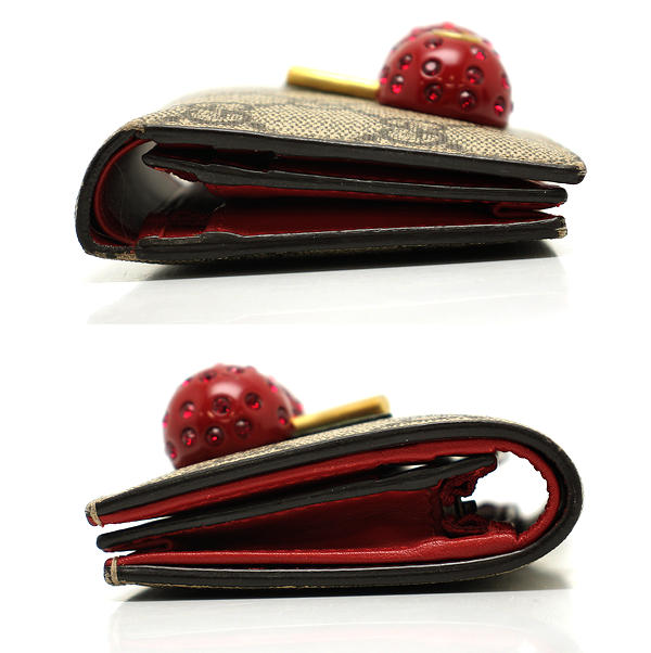 楽天市場】GUCCI グッチ チェリー 二つ折りコンパクト財布 476050