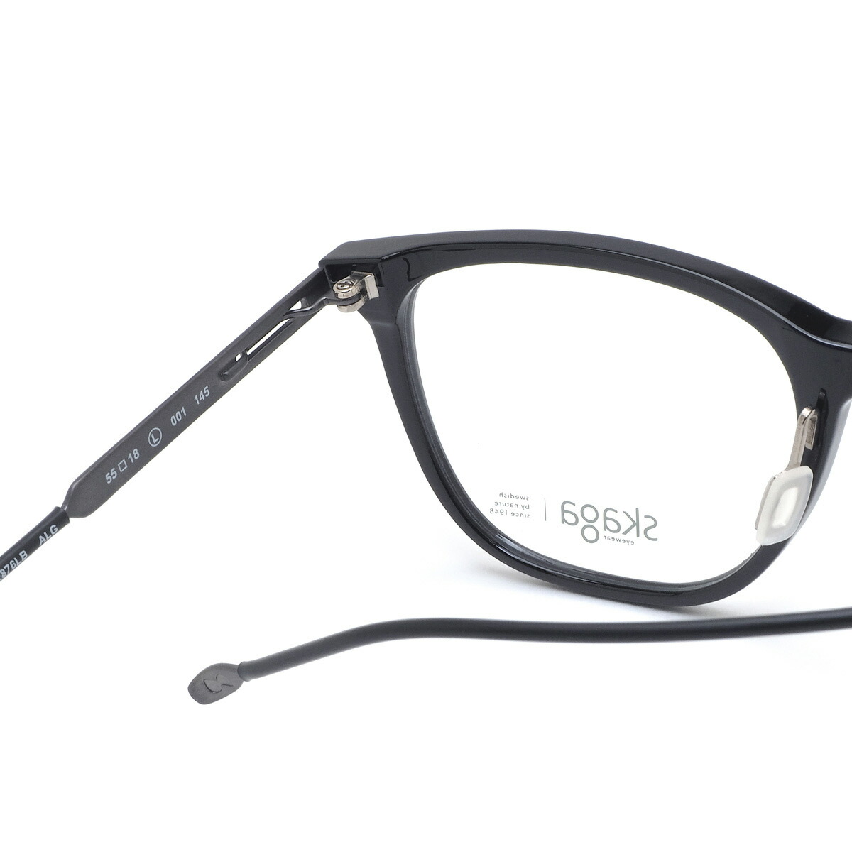 楽天市場】スカーガ SK2876LB 001 55 メガネ skaga ALG 黒縁 くろぶち