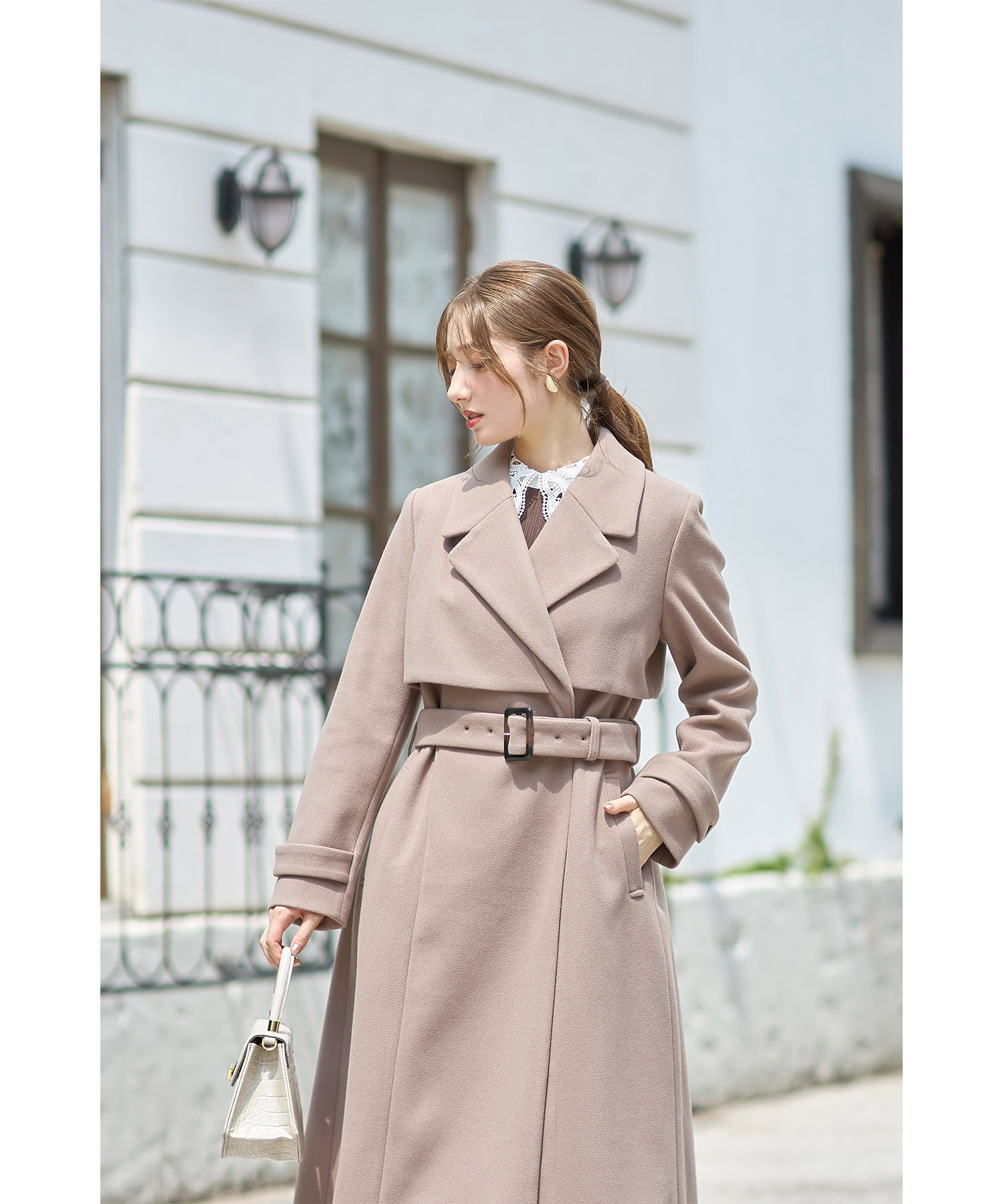 楽天市場】シーンを問わず心強い味方♪ベルト付きヨークデザインロング