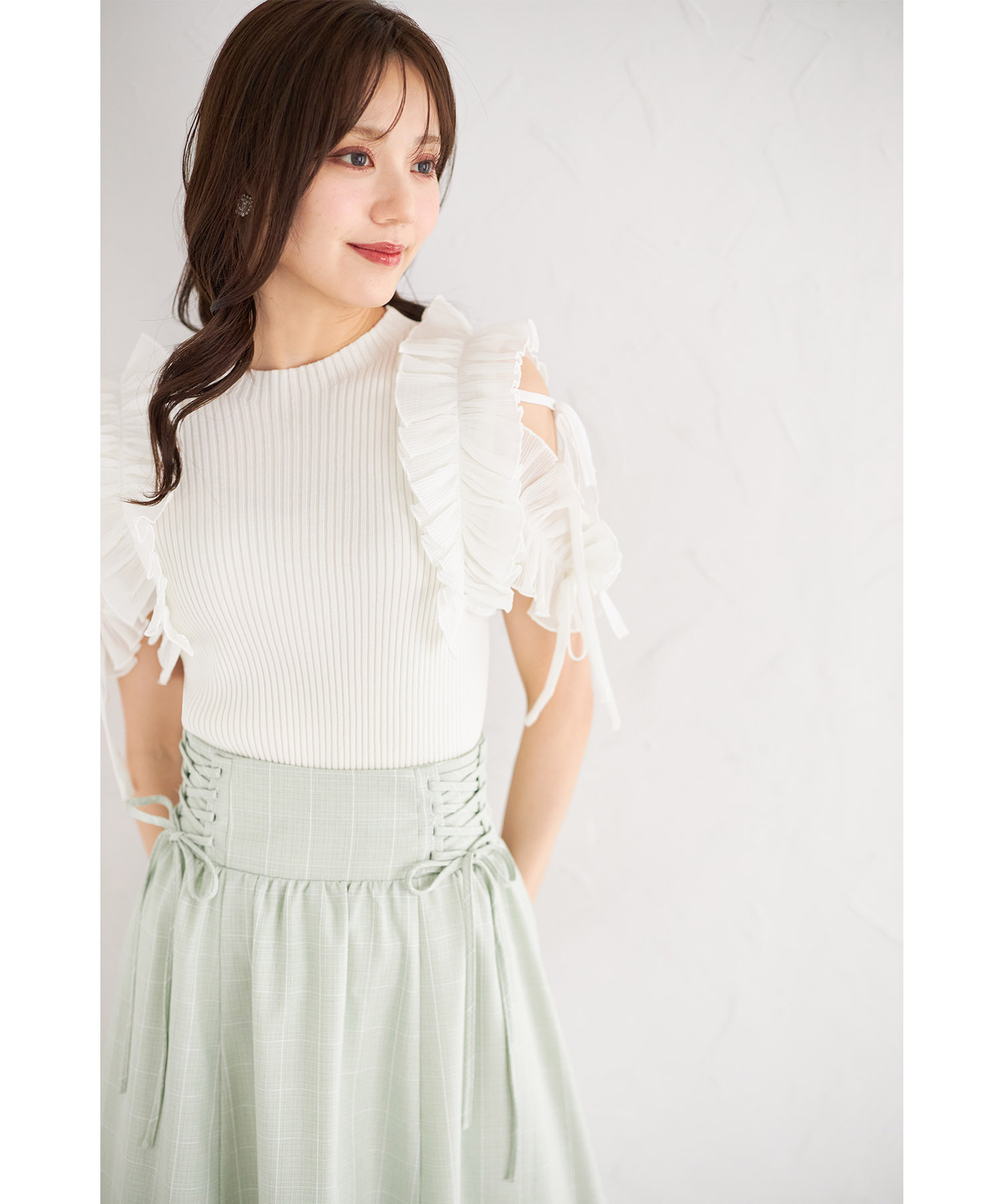 楽天市場】サイドレースアップチェック柄フレアスカート【noralie