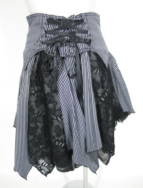 楽天市場】【中古】ALGONQUINS / ストライプ柄 コルセット付レース