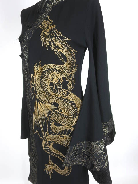 楽天市場】【中古】Qutie Frash / 龍プリント着物袖チャイナチュニック