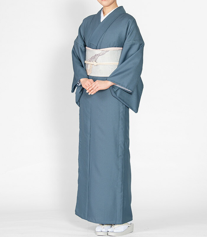 楽天市場】【 単衣 仕立済み 】 4サイズから選べる！洗える色無地 紺藍