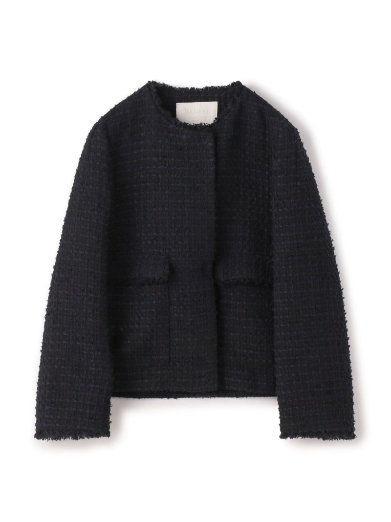 楽天市場】【SALE／40%OFF】ミックスヤーンツイード ノーカラー