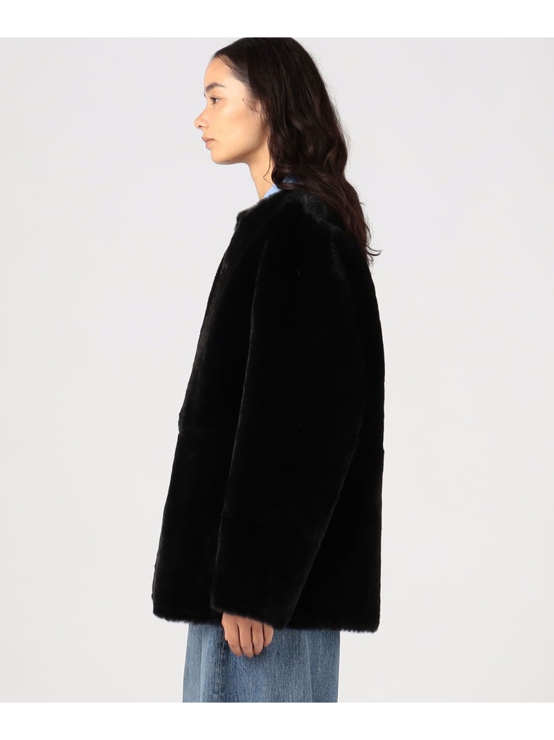 楽天市場】フェイクムートン リバーシブルショートコート MACPHEE