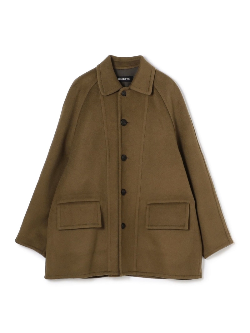 楽天市場】ウールダブルフェイス ステンカラーコート GALERIE VIE