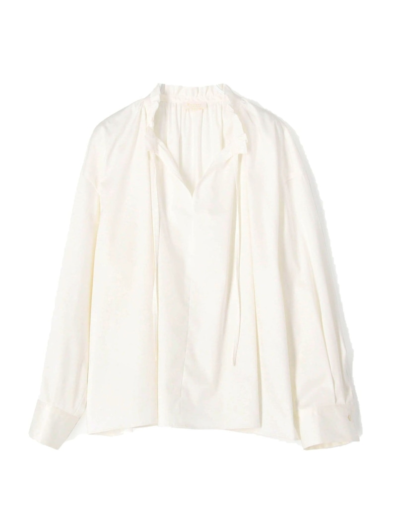 楽天市場】【SALE／60%OFF】ハイカウントサテン ネックフリルブラウス