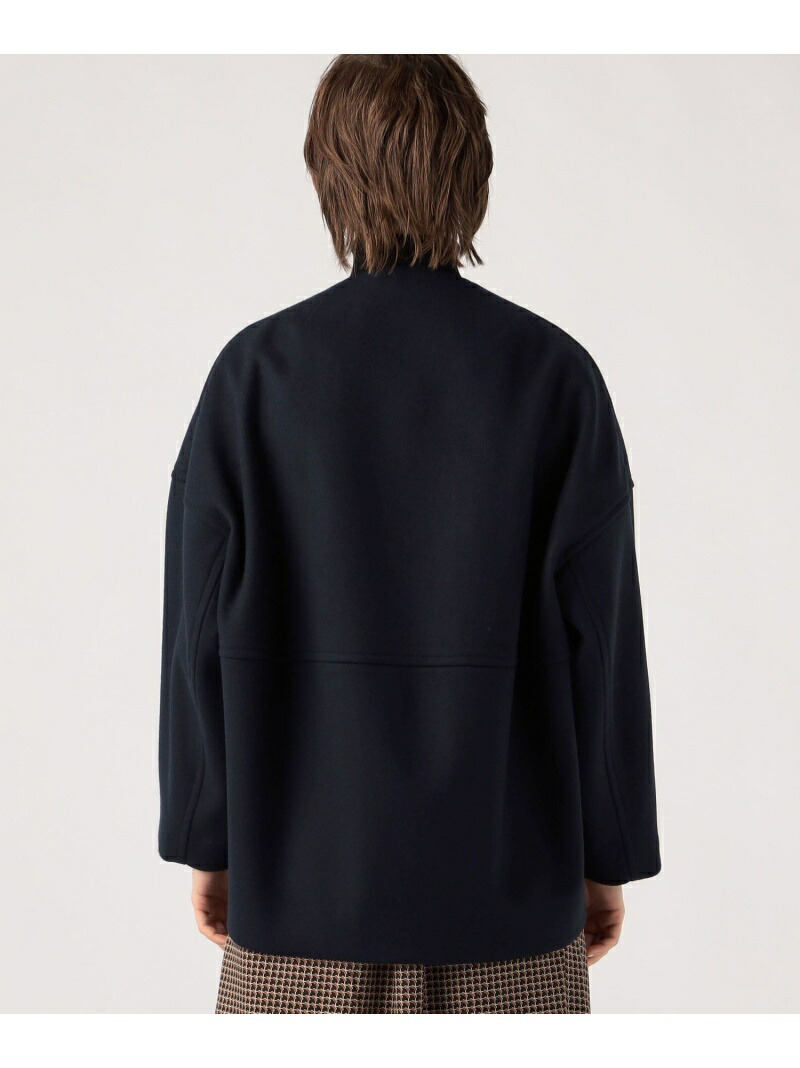 楽天市場】【SALE／40%OFF】ウールカシミヤメルトン ノーカラー