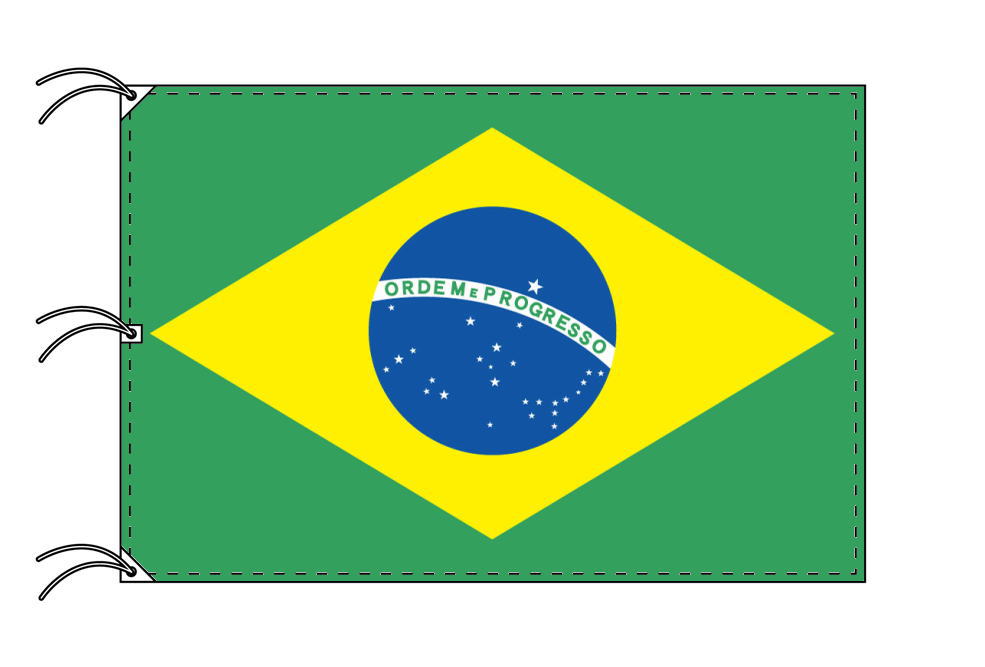 楽天市場】TOSPA ブラジル 国旗 140×210cm テトロン製 日本製 世界の