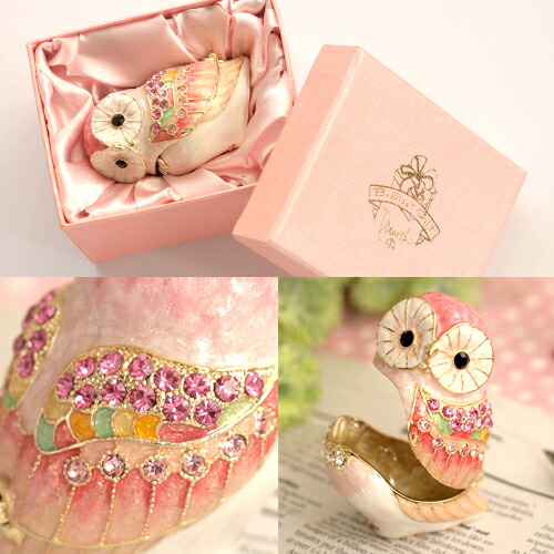 楽天市場】【正規品】 ジュエリーボックス Lフクロウピンク ピィアース