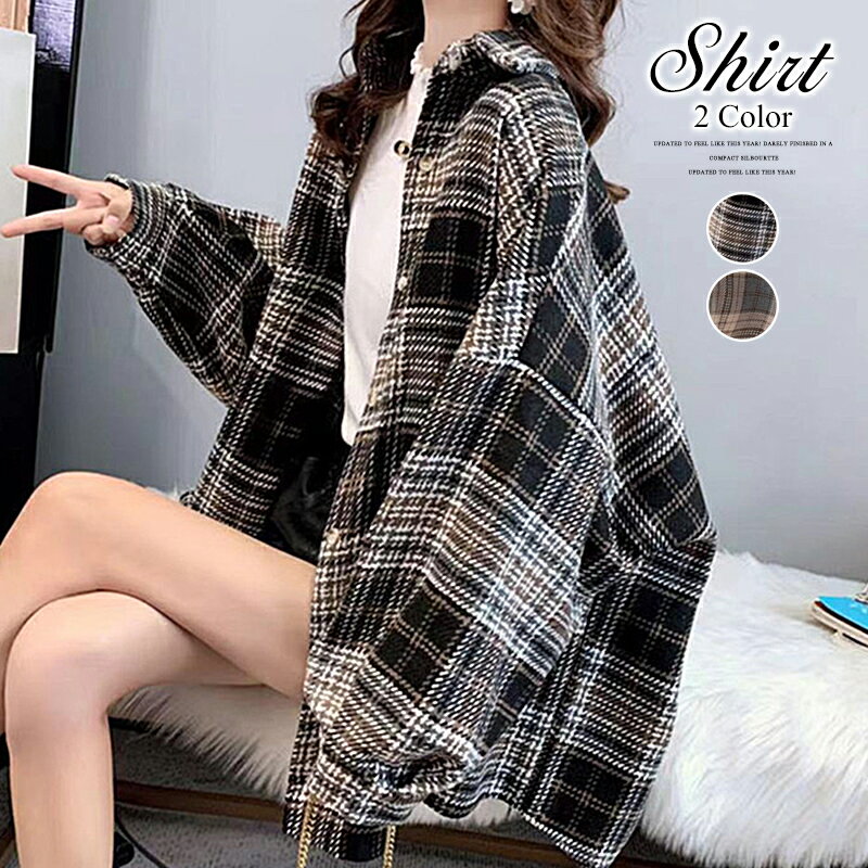 楽天市場】ネルシャツ チェック柄 トップス レディース Free 長袖