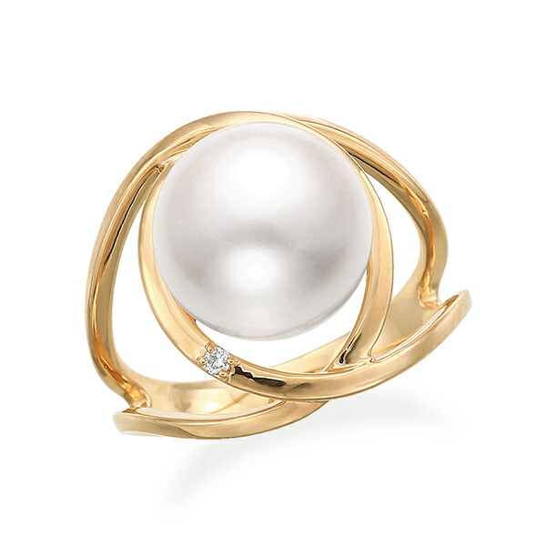 楽天市場】K18イエローゴールド淡水パールリング（11mm） : ジュエリー