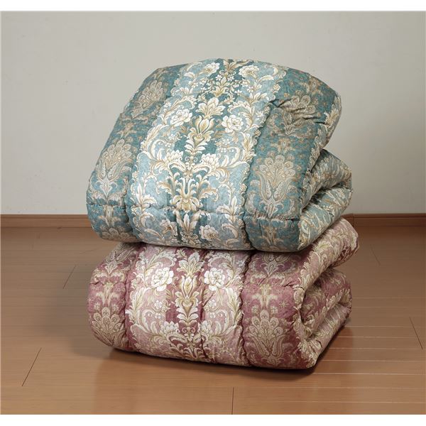 楽天市場】羽毛タッチ高級掛布団ペイズリー柄（ダブル ピンク）【代引