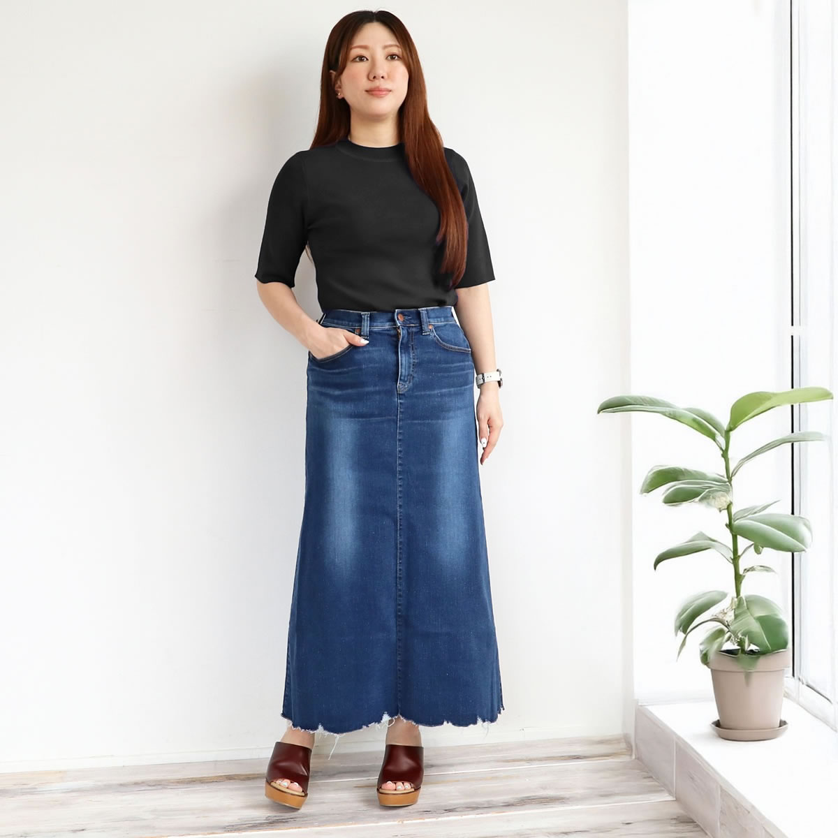 楽天市場】【 驚異のストレッチと美シルエット 】デニムスカート