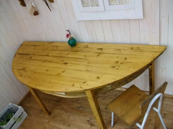 楽天市場】☆ダイニング・テーブル☆PC☆作業台*180サイズ半円