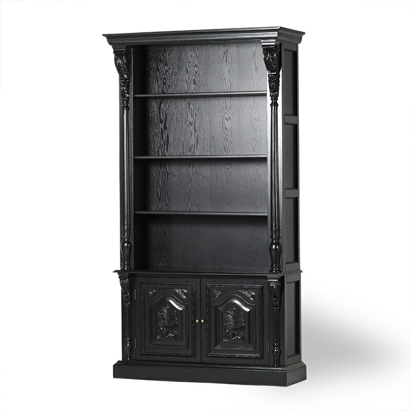 楽天市場】アンティーク調家具 オープンブックケース キャビネット