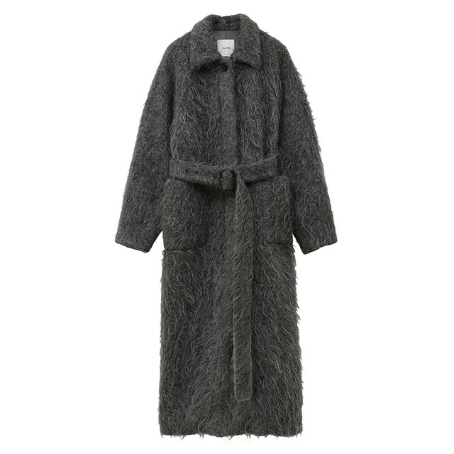 楽天市場】クラネ CLANE ロング シャギー レディ マキシ コート LONG