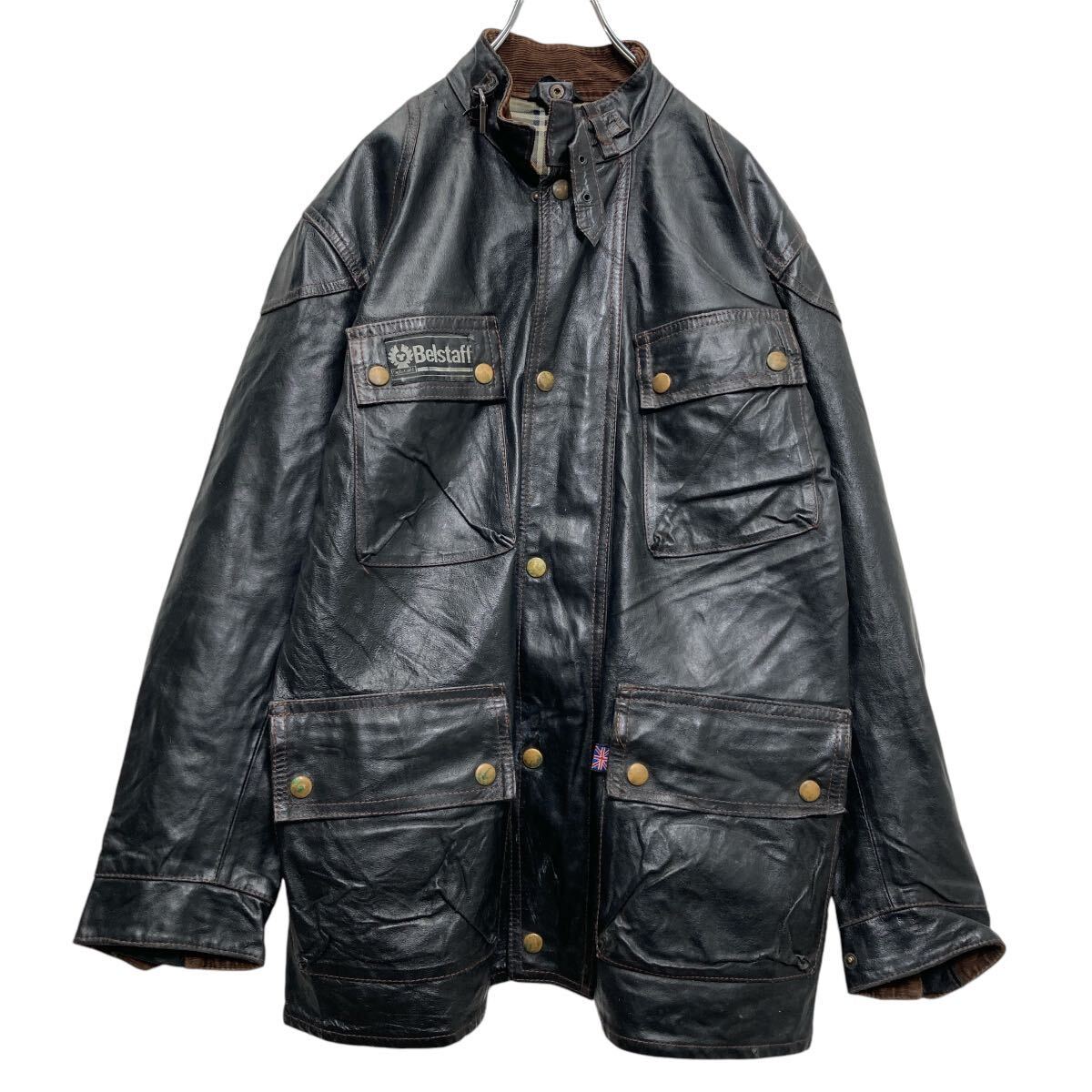 楽天市場】【中古】【古着】 BELSTAFF レザー ジャケット M ブラック
